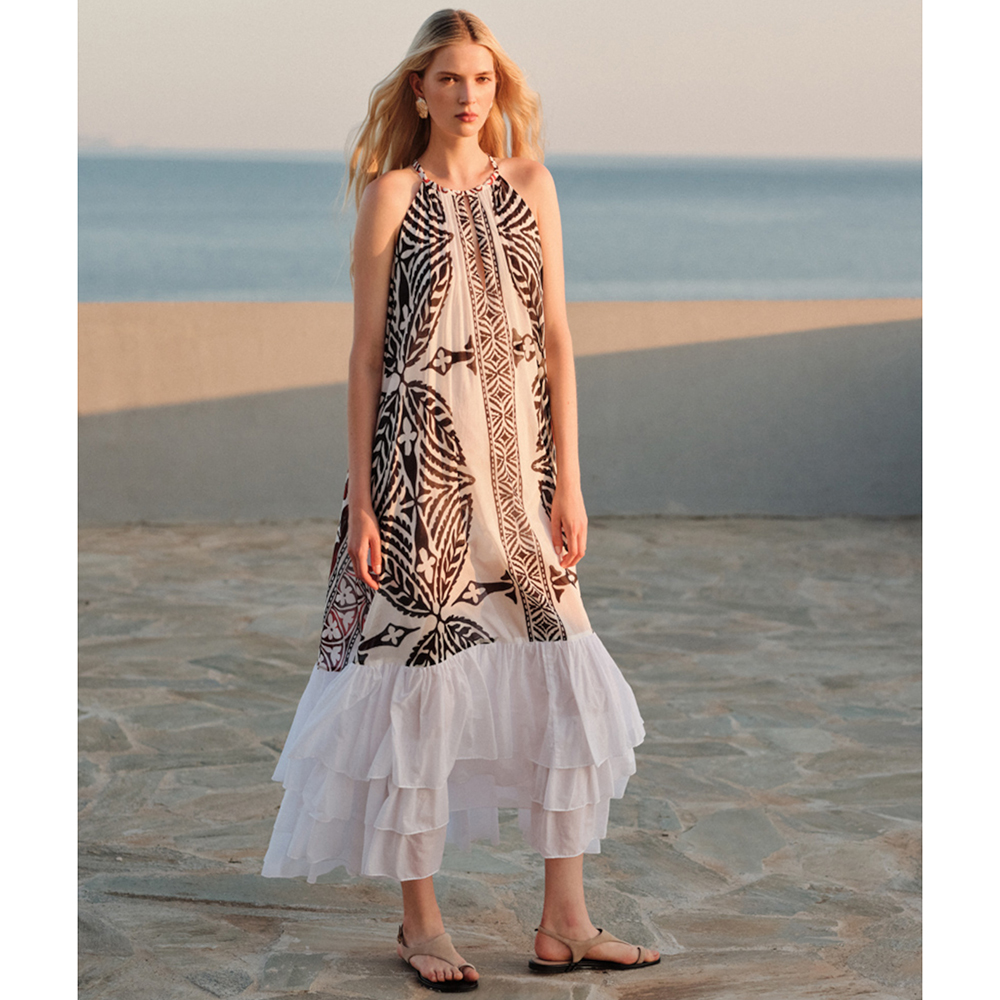 DEVOTION DRESS PRINT "SHORELINE" 026.303G