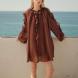 DEVOTION DRESS RUFFLE WITH INNER LINNING  LYOCELL "CASHMERE" 026.306G 1