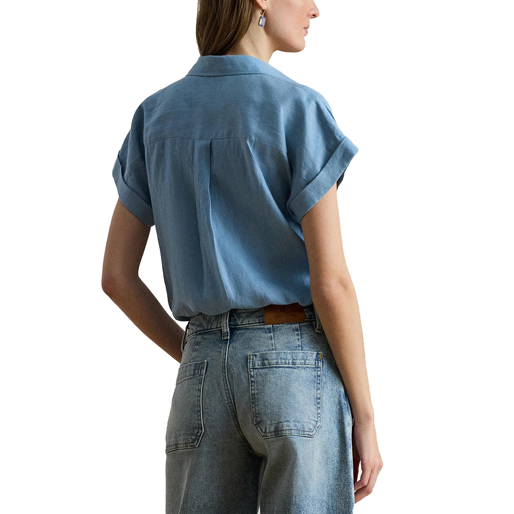 LAUREN RALPH LAUREN TISSUE LINEN-SS SHIRT 200874259011 2