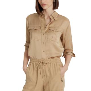LAUREN RALPH LAUREN COURTENAY-LONG SLEEVE-BUTTON FRONT SHIRT 200909144001