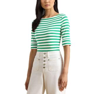 LAUREN RALPH LAUREN RFND STRTCH 1X1 RIB-KNIT TOP 200P03750001