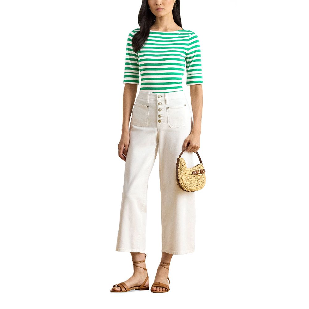 LAUREN RALPH LAUREN RFND STRTCH 1X1 RIB-KNIT TOP 200P03750001 4