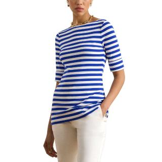 LAUREN RALPH LAUREN RFND STRTCH 1X1 RIB-KNIT TOP 200P03750002