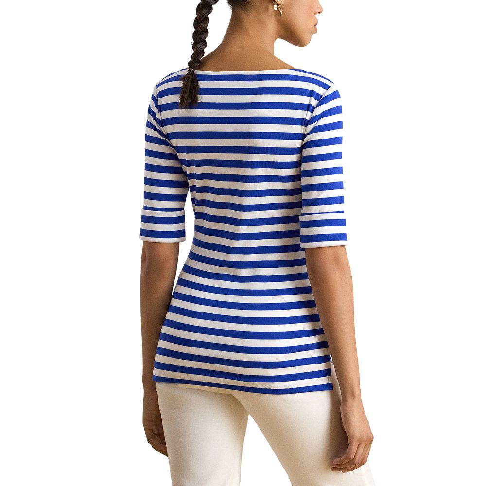 LAUREN RALPH LAUREN RFND STRTCH 1X1 RIB-KNIT TOP 200P03750002 2