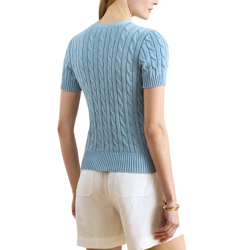 LAUREN RALPH LAUREN GASSED COTTON-SWEATER-CARDIGAN 200P08808002 2