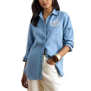 LAUREN RALPH LAUREN TISSUE LINEN-WVN-SHIRT 200P08913001