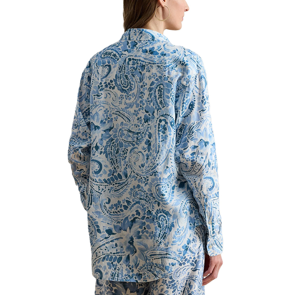LAUREN RALPH LAUREN TISSUE LINEN-WVN-SHIRT 200P08926001 2