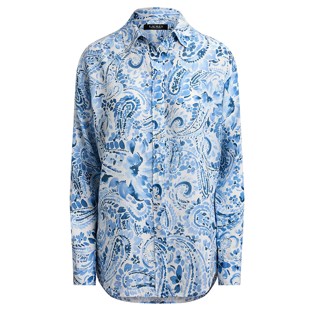 LAUREN RALPH LAUREN TISSUE LINEN-WVN-SHIRT 200P08926001 4