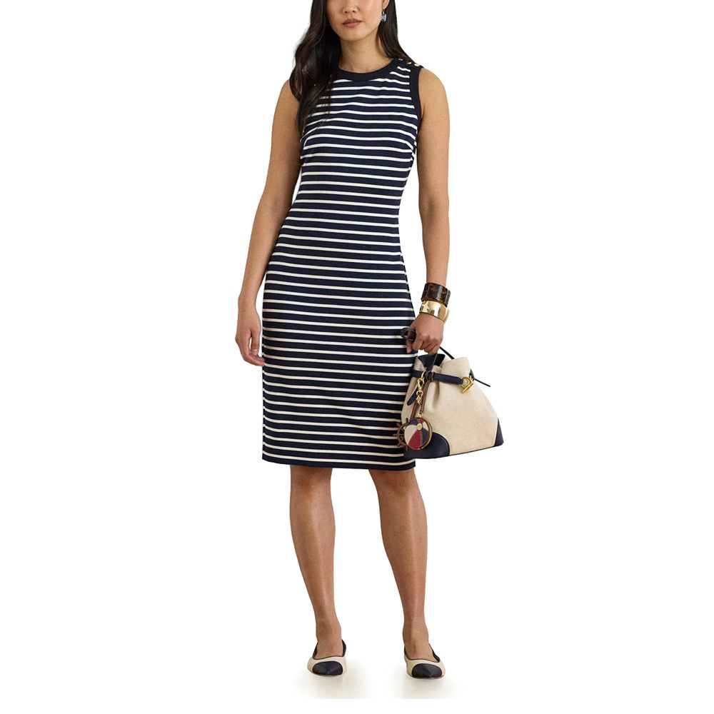 LAUREN RALPH LAUREN YD STRIPED PONTE-KNT-DRESSES 200P09091001 1