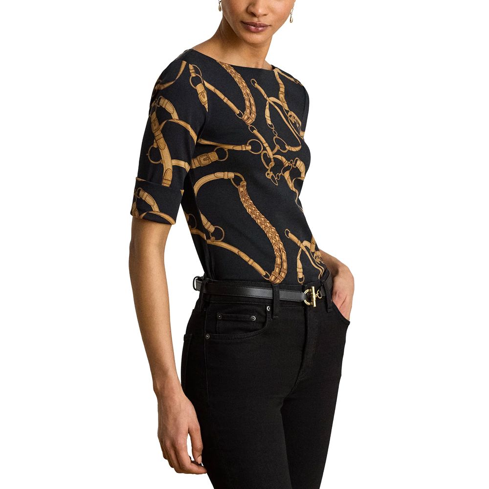 RALPH LAUREN REFINED STR 1X1 RIB-KNT-T-SHIRT 200P13948 1