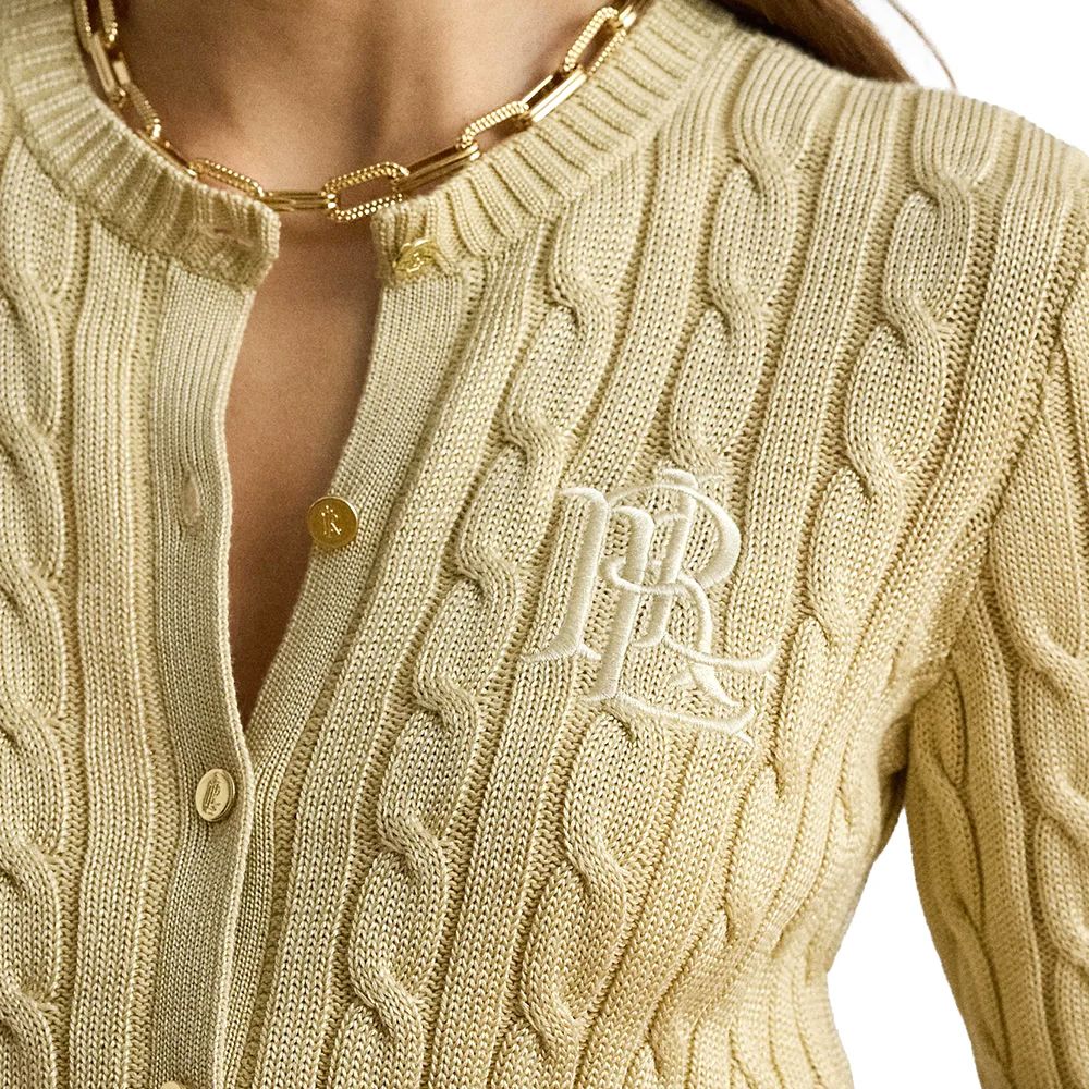 RALPH LAUREN BR RAYON PLTD CTN-SWEATER-CARDIGAN 200P14040 3