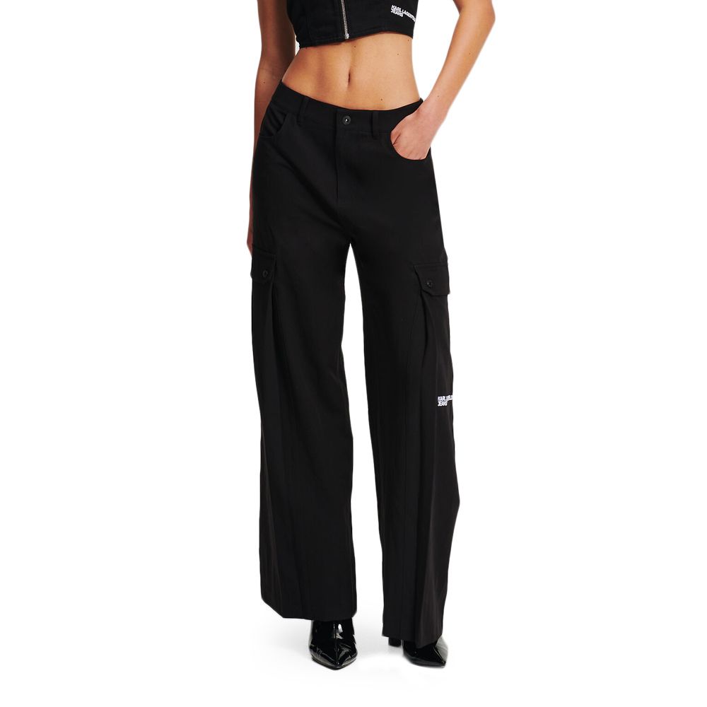 KARL LAGERFELD KLJ PLEATED CARGO PANT 245J1002 1
