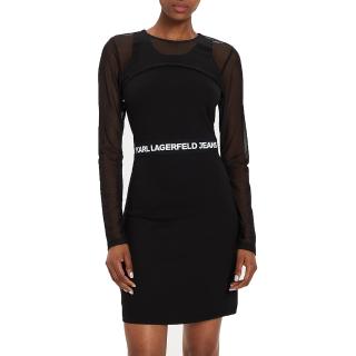 KARL LAGERFELD KLJ FITTED MESH MINI DRESS 245J1306