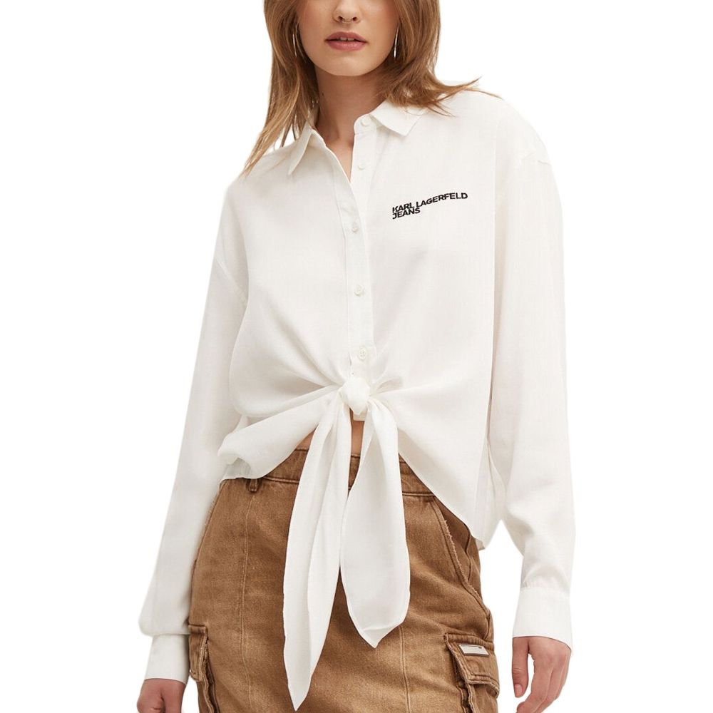 KARL LAGERFELD KLJ WOVEN WRAP SHIRT 245J1603 1