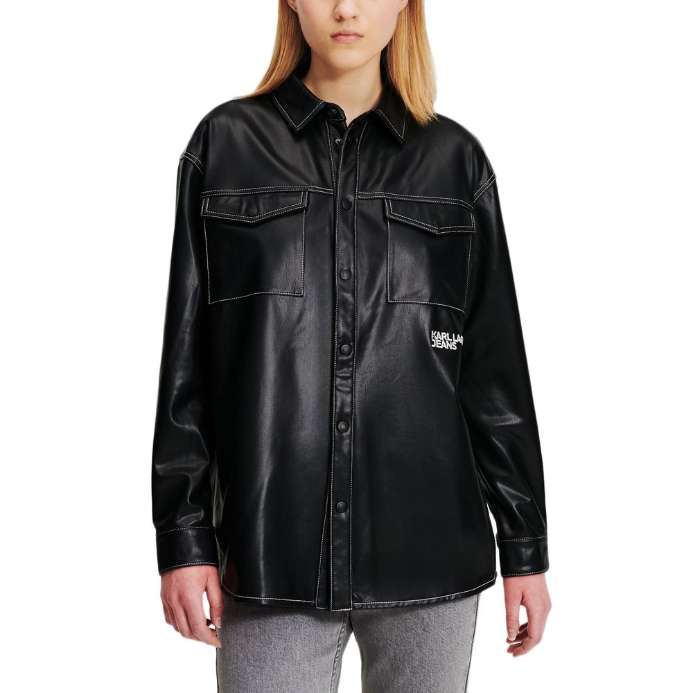 KARL LAGERFELD KLJ FAUX LEATHER SHIRT 245J1604 1