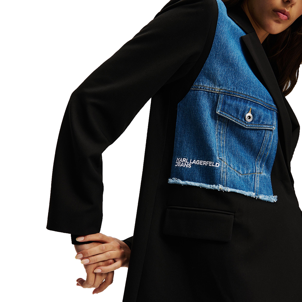 KARL LAGERFELD KLJ MIXED DENIM BLAZER 246J1403 3