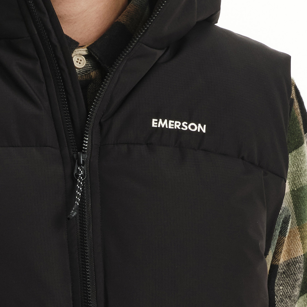 EMERSON Men's Puffer Vest w/ Detachable Hood 252.EM10.77 3