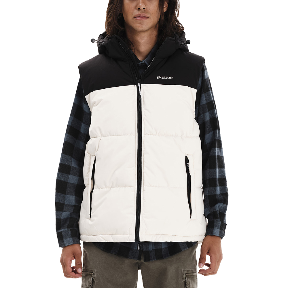 EMERSON Men's Puffer Vest w/ Detachable Hood 252.EM10.77 1