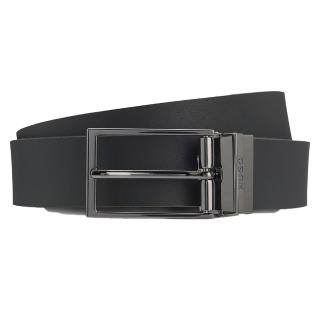 HUGO ΖΩΝΗ Gruffy Italian-made reversible belt in leather 50548365