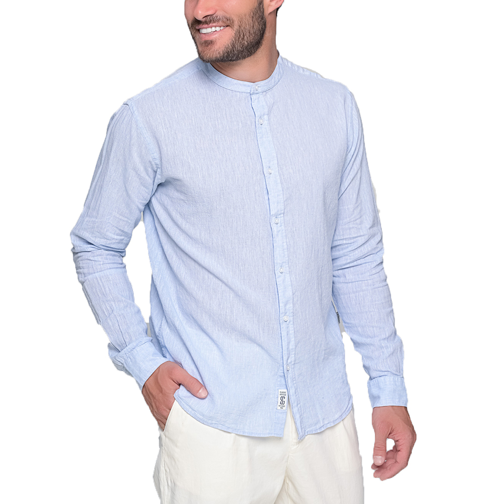 STAFF GALLERY Diver Man Longsleeve Shirt 70% Co 30%Lin 1
