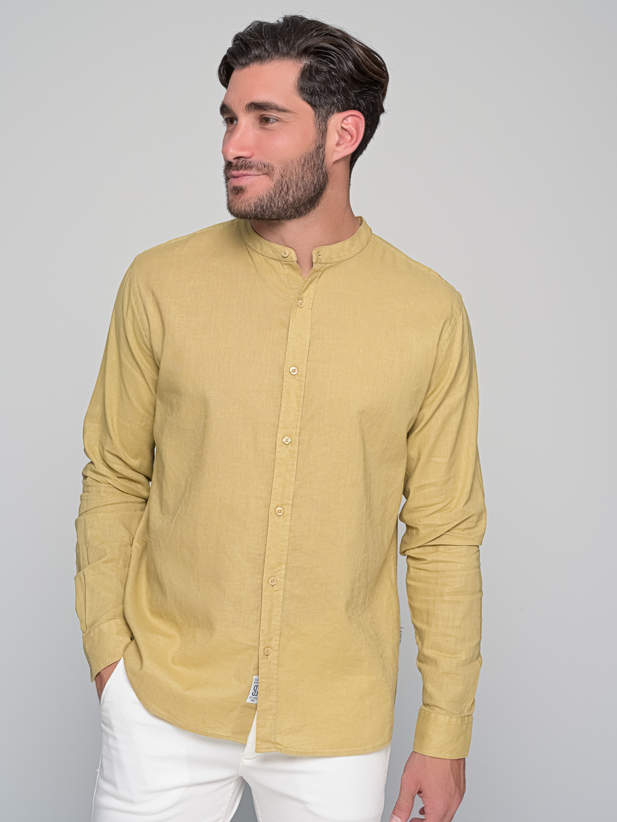 STAFF GALLERY Diver Man Longsleeve Shirt 70% Co 30%Lin 1