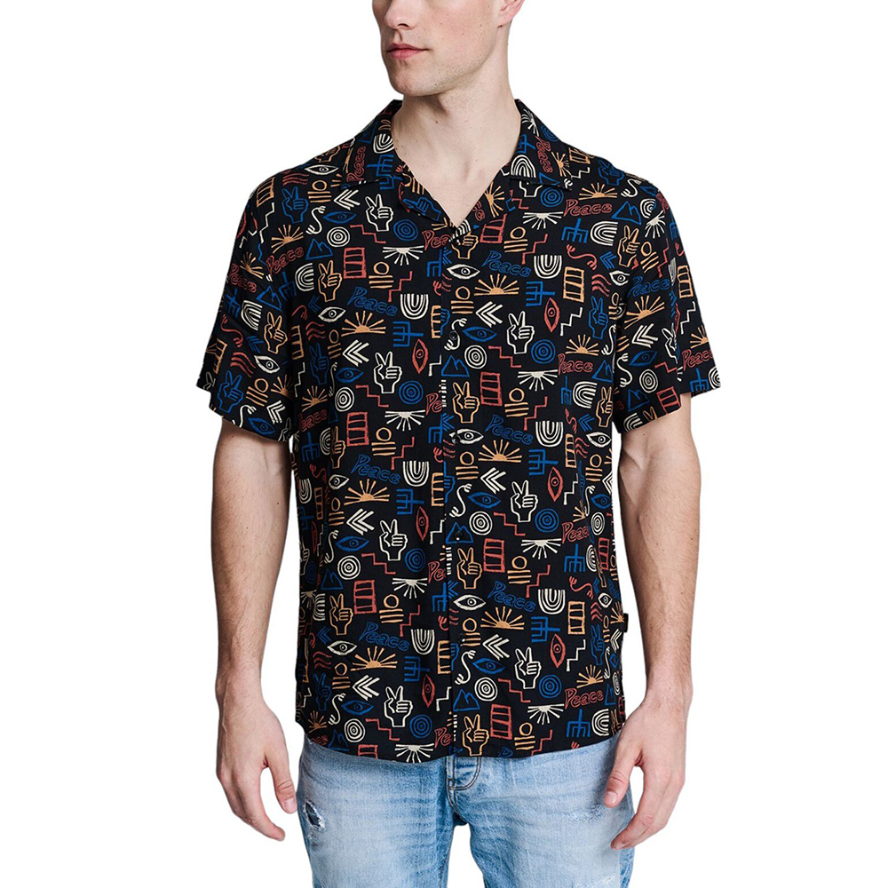 STAFF GALLERY Jones Man Shortsleeve Shirt 100% Visc 1