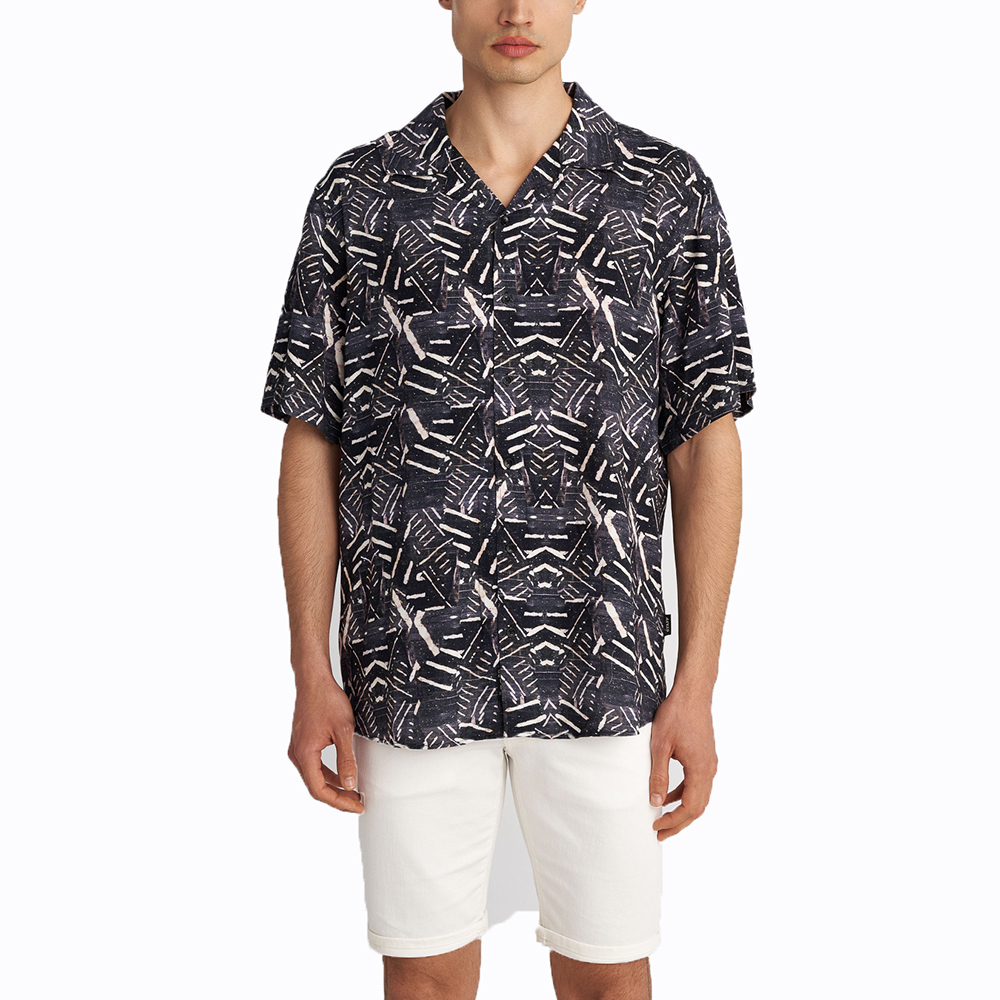 STAFF GALLERY Man Shirt Jacob Short Sleeve  100% Viscoze 61-221.053 1