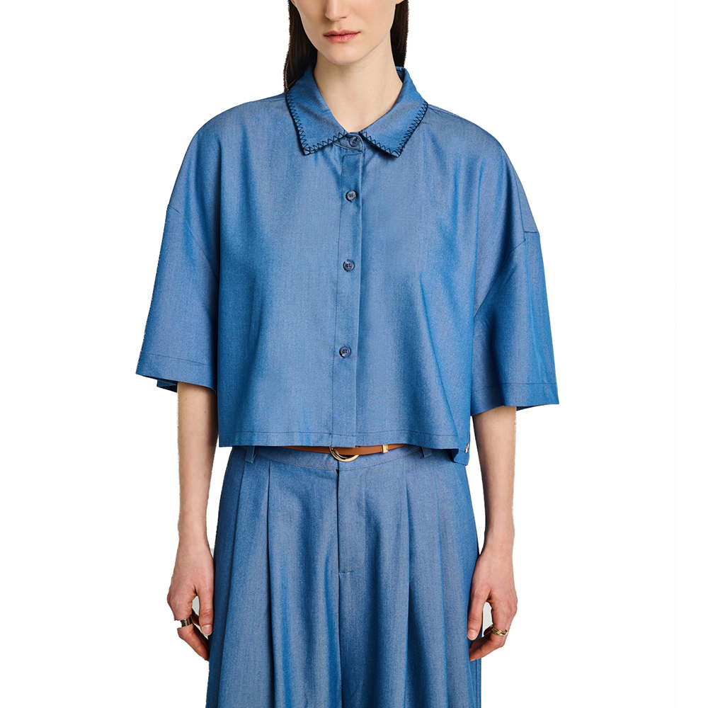 STAFF GALLERY Brianna Short Sleeve Shirt 57% Pol40%Visc 3%Span 62-202.055 1