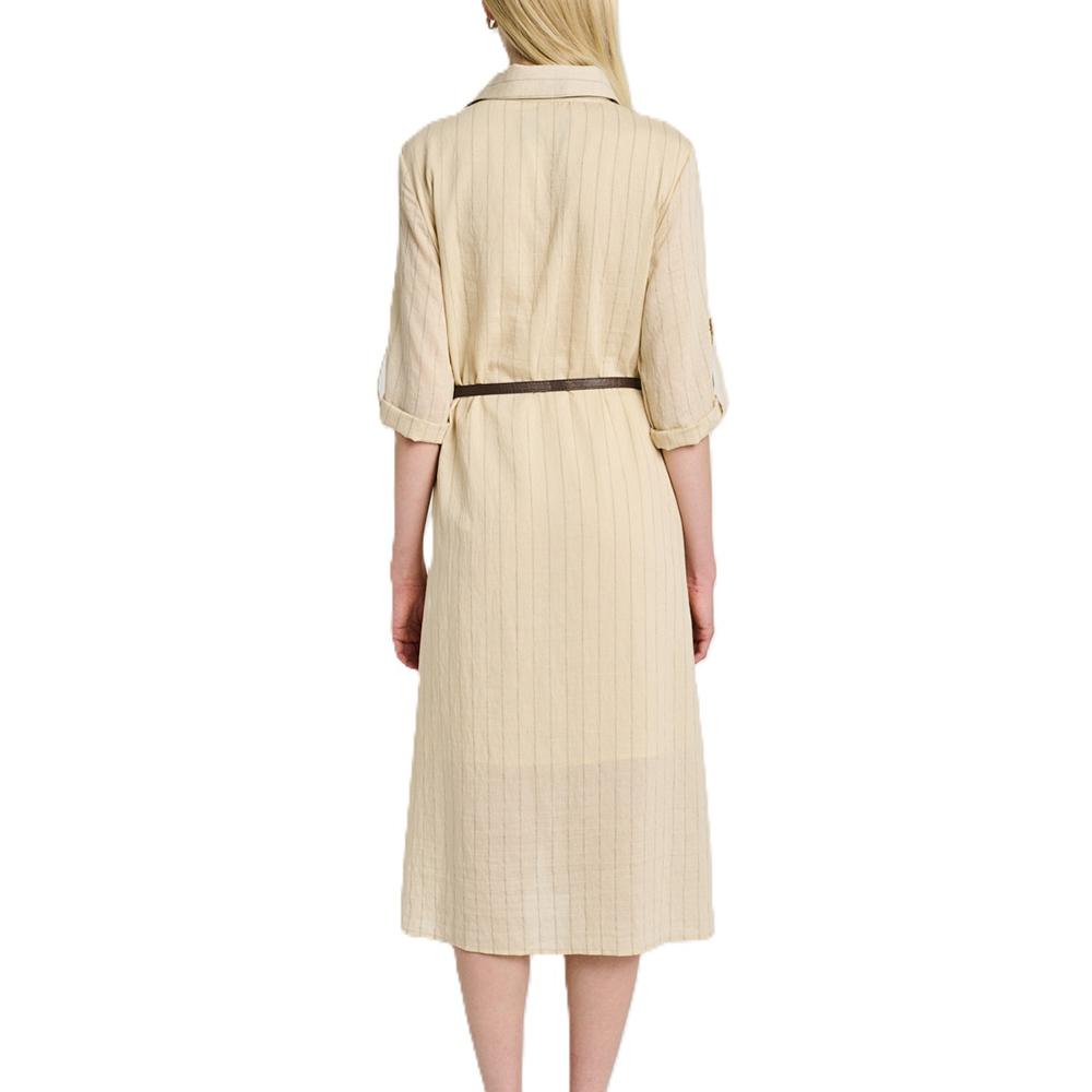 STAFF GALLERY Lora Midi Dress 68%Cot 24%Nyl 6%Linen 2%Pol 67-005.055 2
