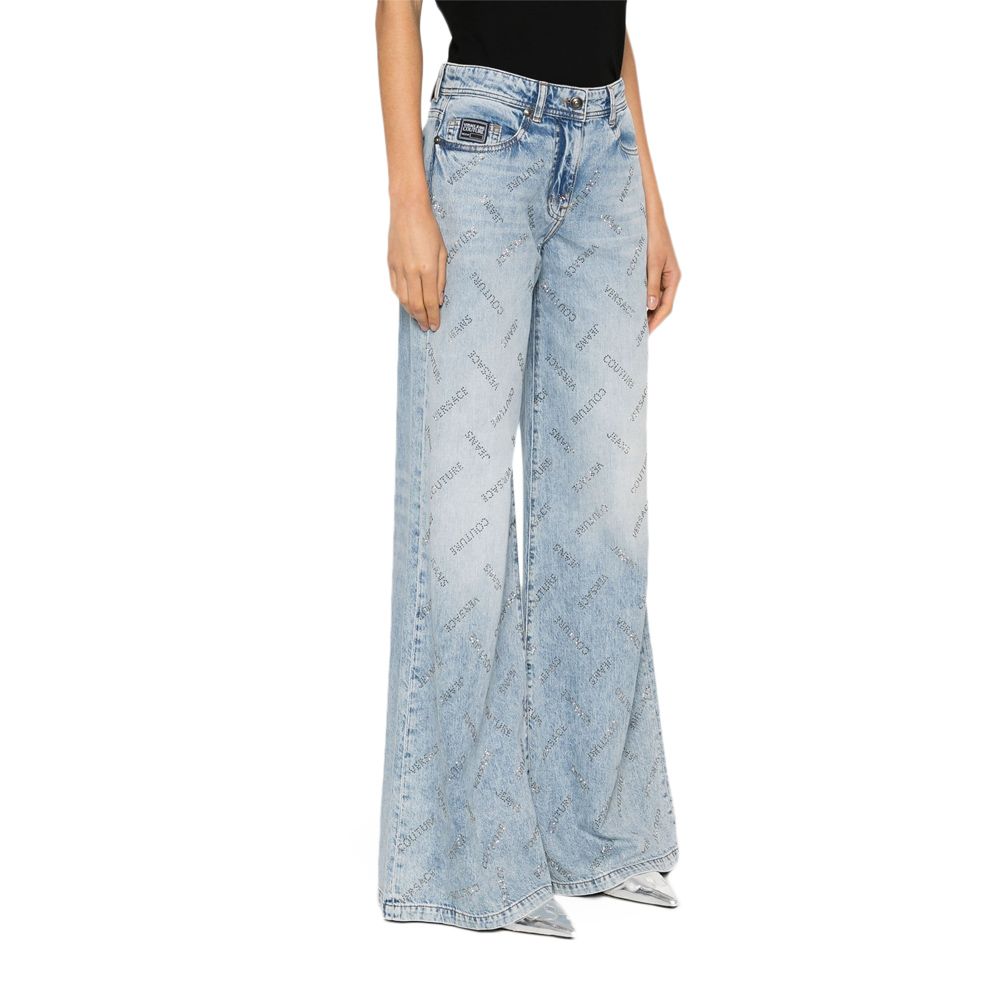 VERSACE JEANS COUTURE 77HAB5LSCDWA5 77DP506 C SLIM WIDE LEG STELLA STRASS ΠΑΝΤΕΛΟΝΙ ΓΥΝΑΙΚΕΙΟ 3