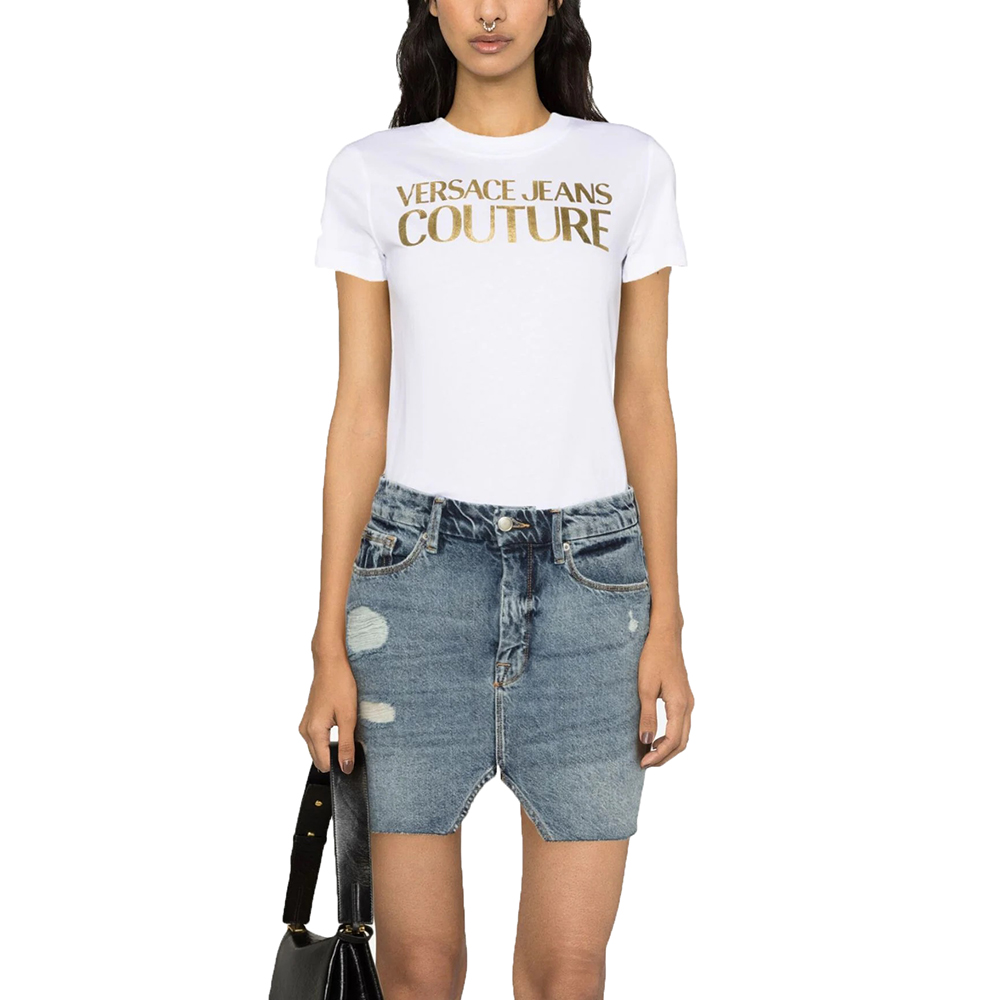 VERSACE JEANS COUTURE 77HAHT01CJ00T 77DP613 R LOGO THICK FOIL ΜΠΛΟΥΖΑ ΓΥΝΑΙΚΕΙΟ 1