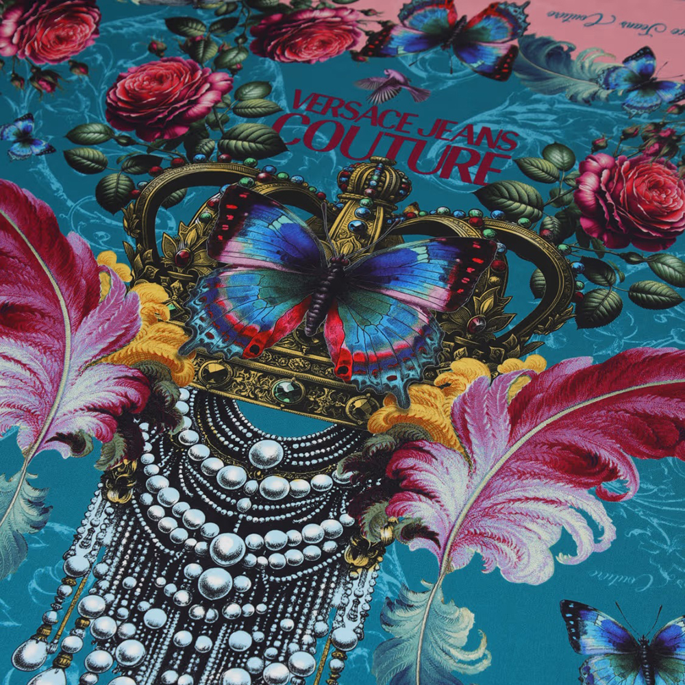 VERSACE JEANS COUTURE 79HA7H02ZG403 FOULARD 90X90 H. X L. FOULARD 90 CM X 90 CM ΑΞΕΣΟΥΑΡ ΓΥΝΑΙΚΕΙΟ 3