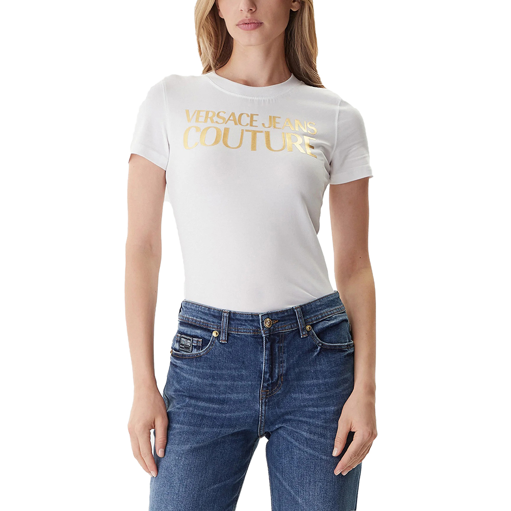 VERSACE JEANS COUTURE 79HAHT02CJ03T 79DP608 R INSTITUTIONAL LOGO THICK FOIL  ΠΟΥΚΑΜΙΣΟ ΓΥΝΑΙΚΕΙΟ 1