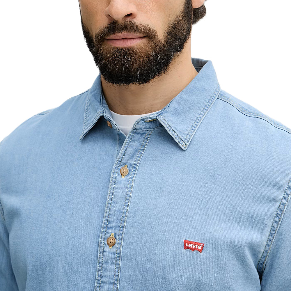 LEVI'S LS BATTERY HM SHIRT SLIM LIGHT INDIGO - FLAT FINISH 86625 3