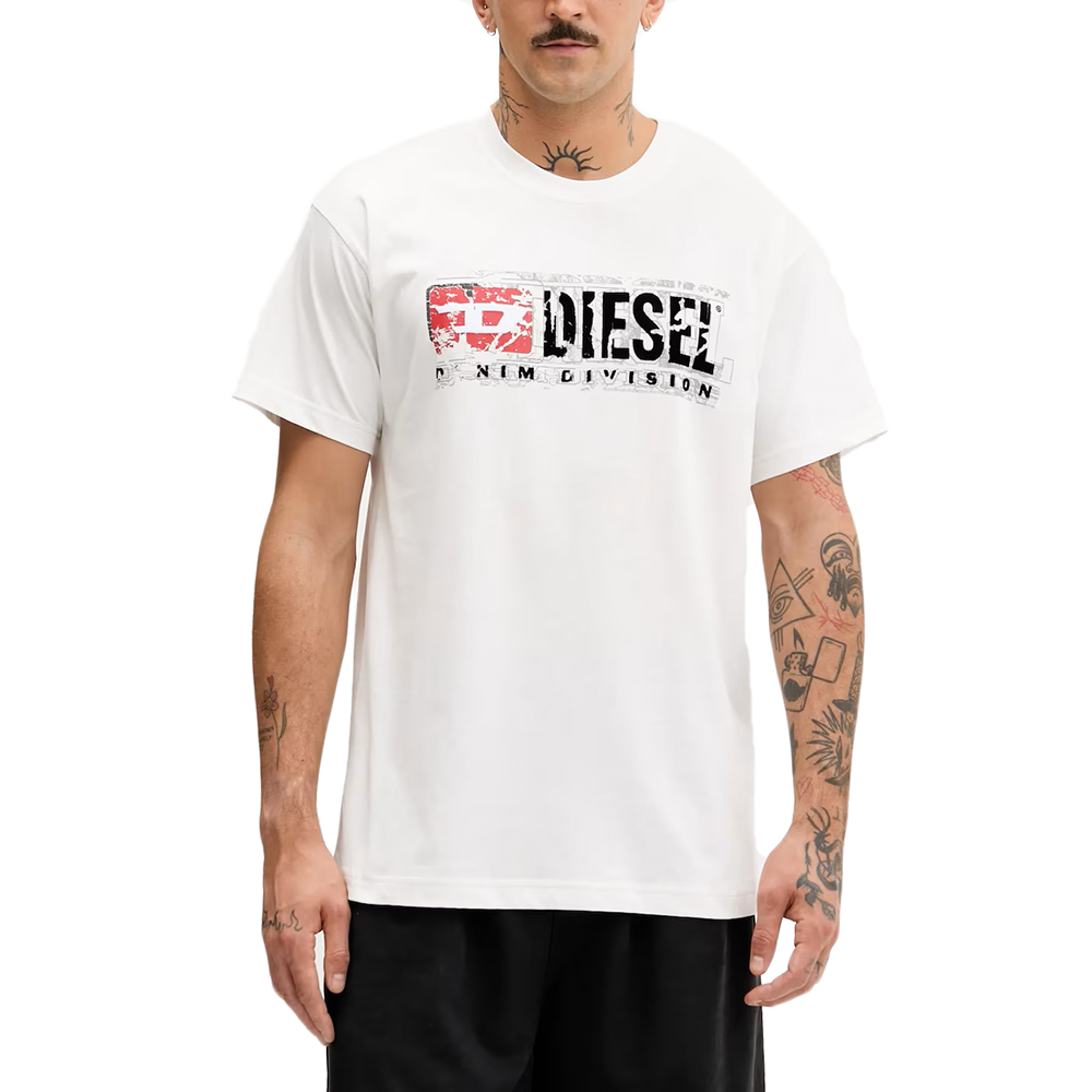 DIESEL T-NORM-T6 T-SHIRT A194360PLAT 1