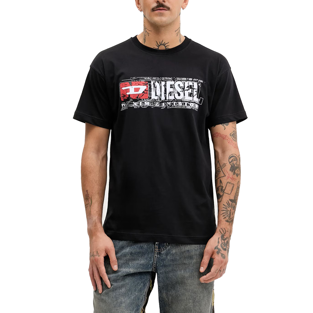 DIESEL T-NORM-T6 T-SHIRT A194360PLAT 1