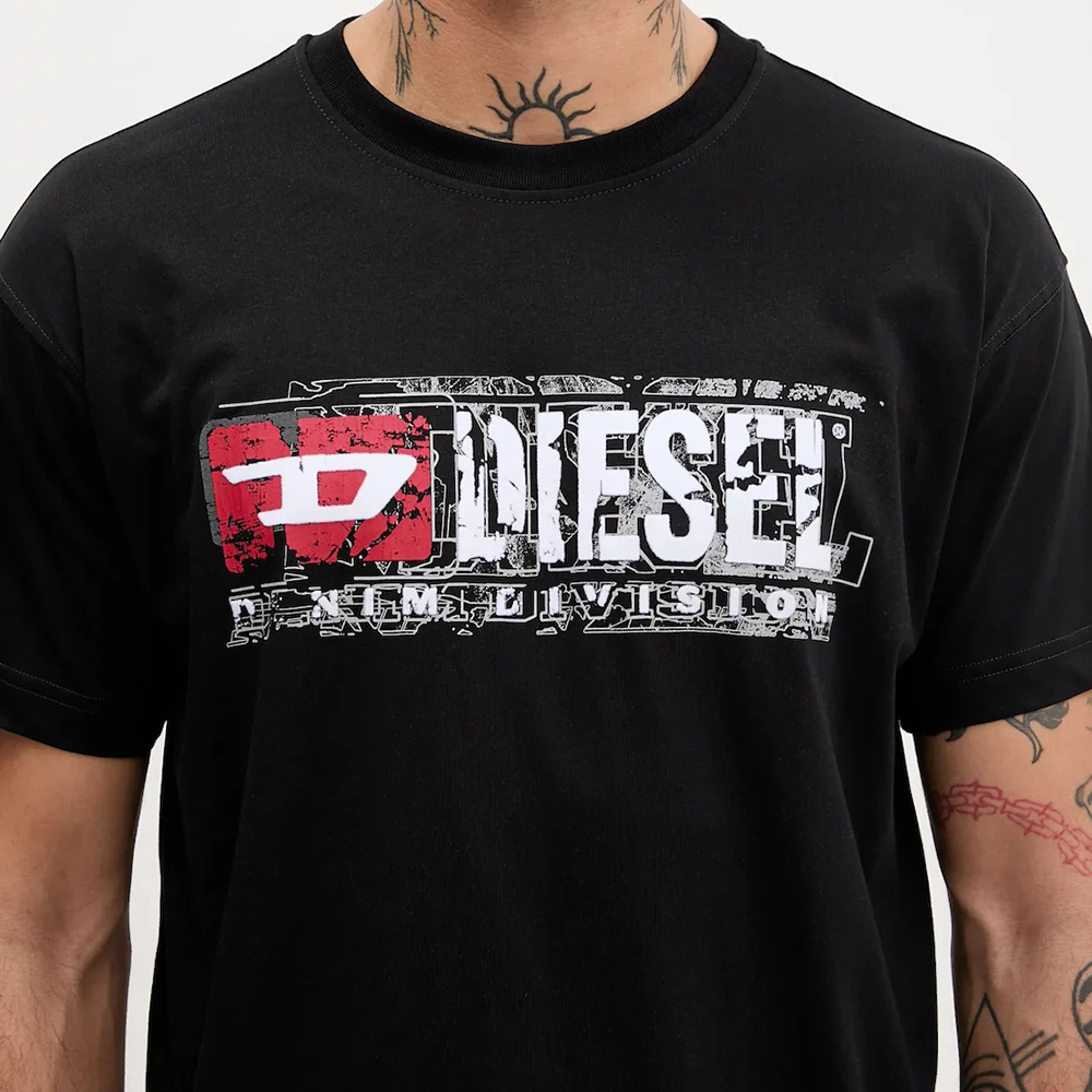 DIESEL T-NORM-T6 T-SHIRT A194360PLAT 3