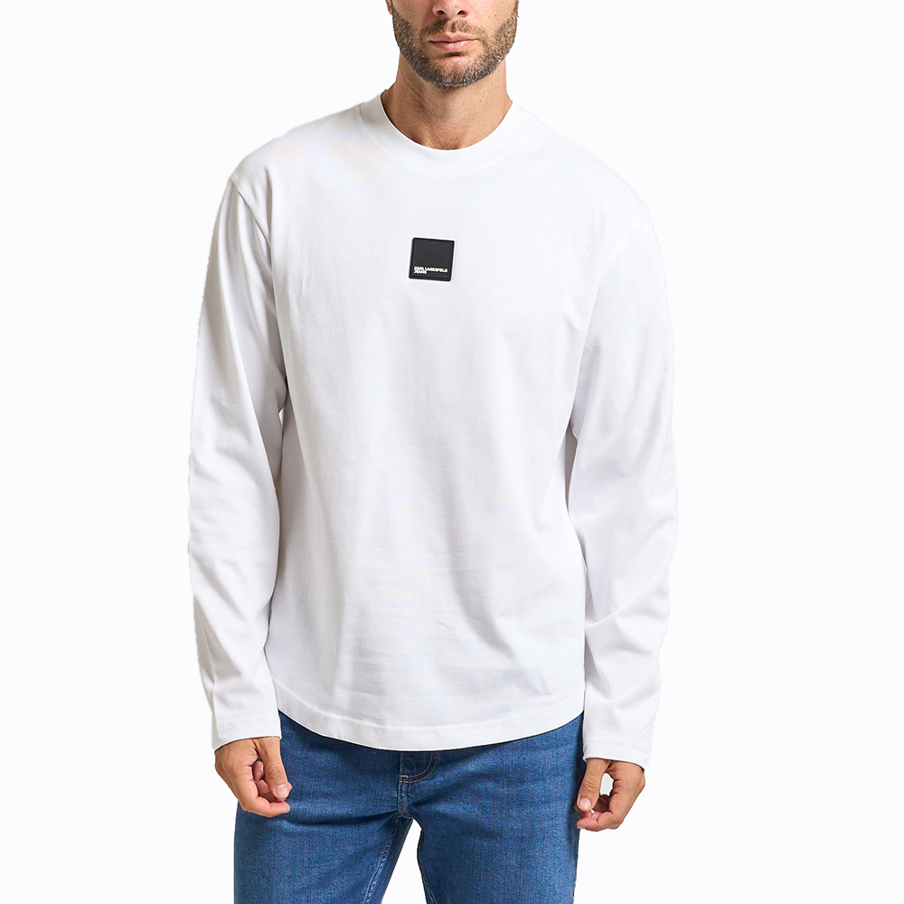 KARL LAGERFELD REG LS CURVED HEM TEE A1M17043 1