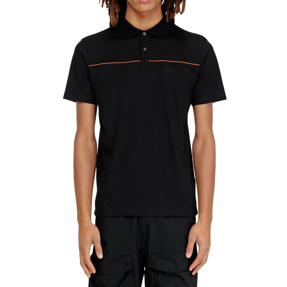 DIESEL T-REJUST-PIPING POLO SHIRT A211200NIAX 1