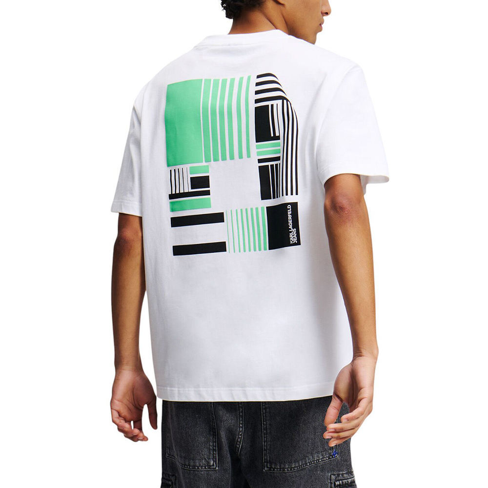 KARL LAGERFELD KLJ RELAXED BACK STRIPE TEE A2M17051 1