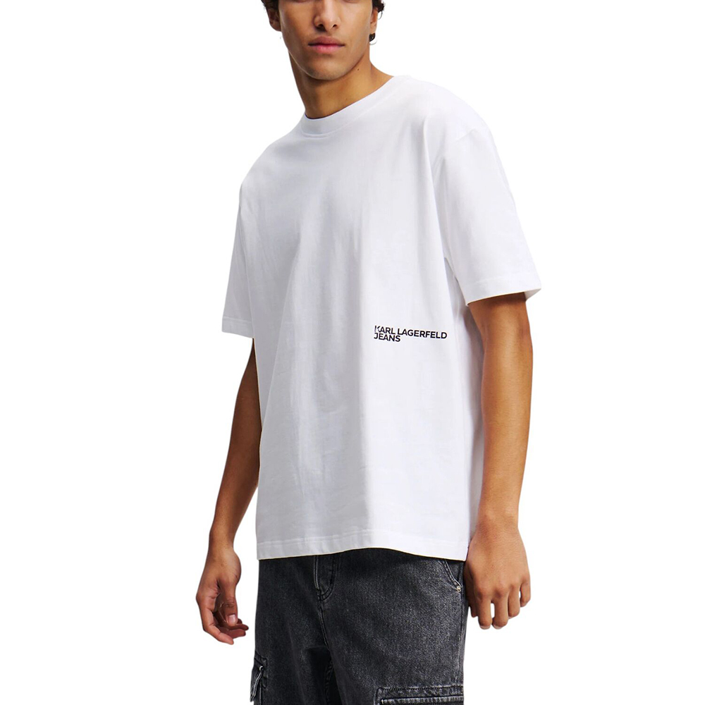 KARL LAGERFELD KLJ RELAXED BACK STRIPE TEE A2M17051 2