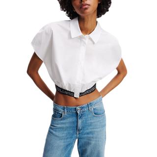 KARL LAGERFELD KLJ CROPPED WOVEN SHIRT A2W11017