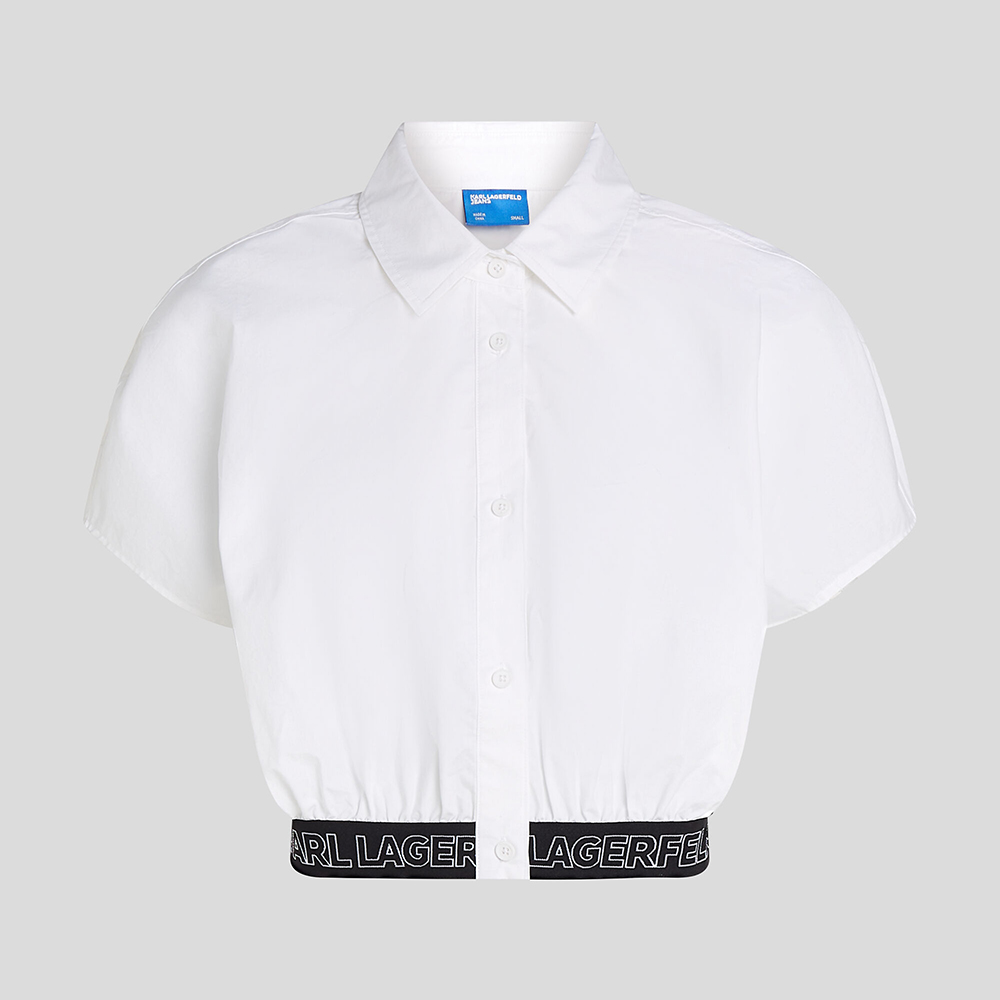 KARL LAGERFELD KLJ CROPPED WOVEN SHIRT A2W11017 3