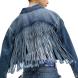 KARL LAGERFELD KLJ RELAXED FRINGED DENIM JKT A2W14013 3