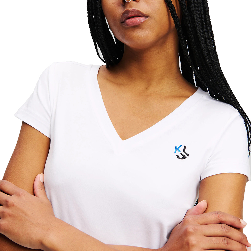 KARL LAGERFELD KLJ SLIM V-NECK TEE A2W17097 3