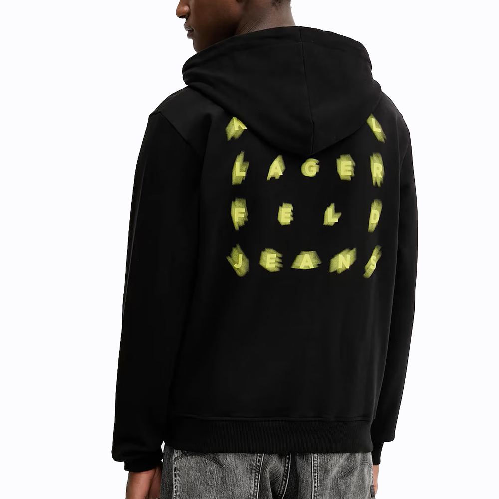KARL LAGERFELD REG ZIP-UP FISHEYE HOODIE A3M20030 1