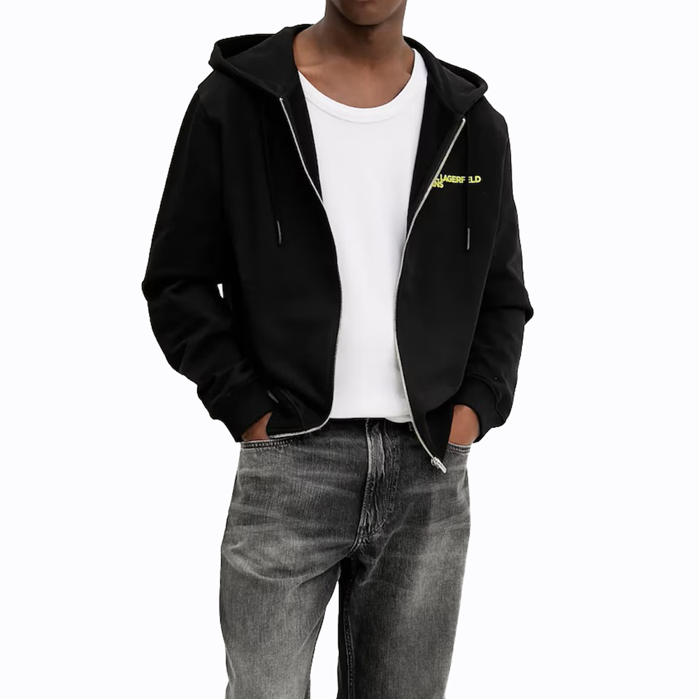 KARL LAGERFELD REG ZIP-UP FISHEYE HOODIE A3M20030 2