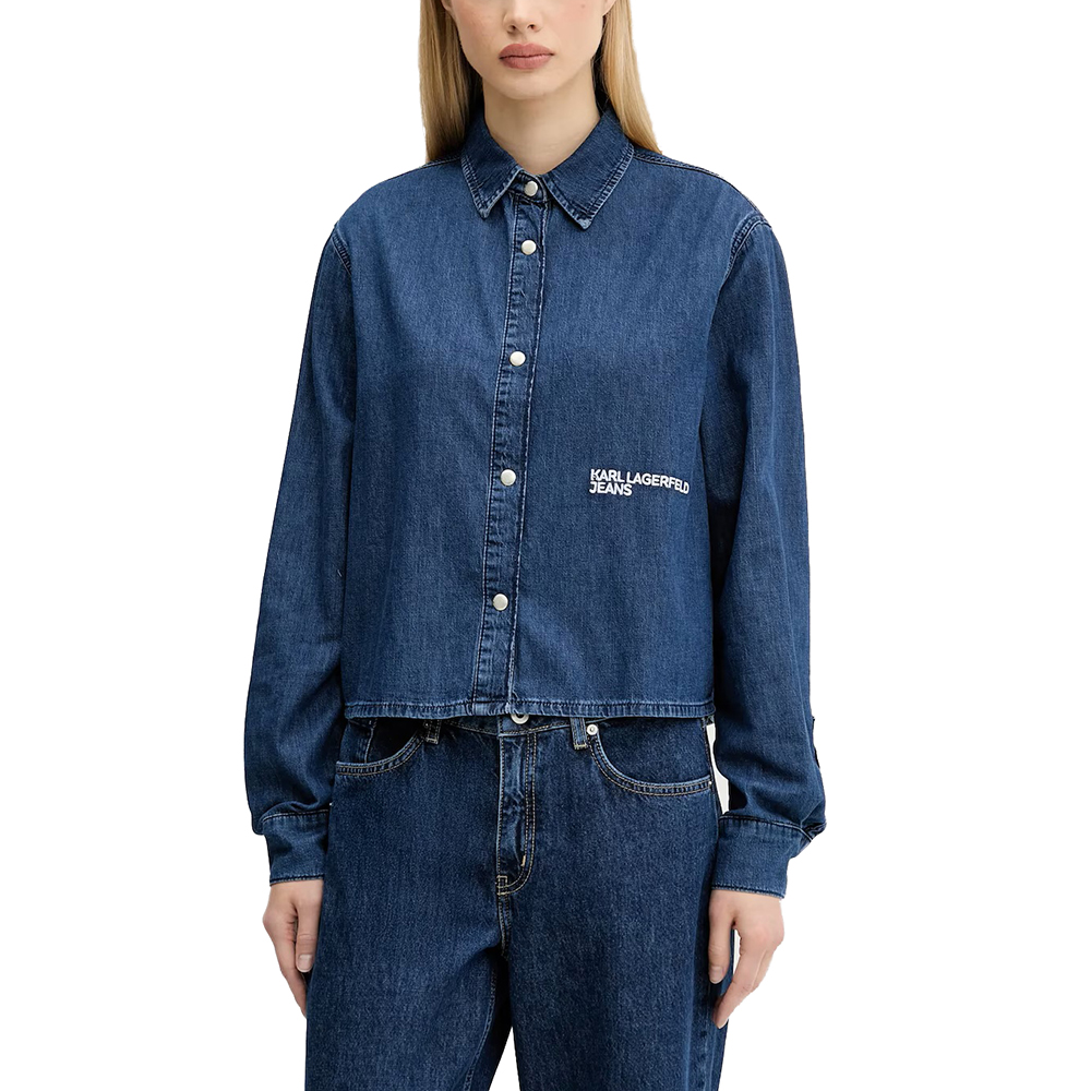 KARL LAGERFELD BOXY DENIM BLOUSE A3W11002 1