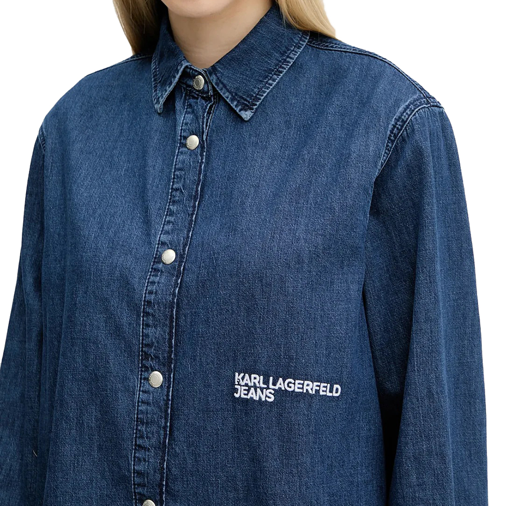 KARL LAGERFELD BOXY DENIM BLOUSE A3W11002 3