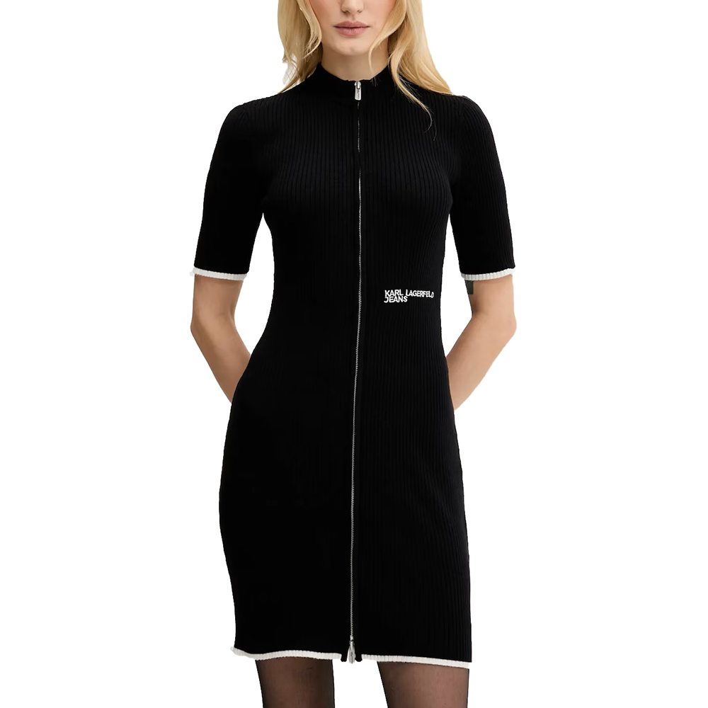 KARL LAGERFELD SS KNIT ZIP DRESS A3W13013 1